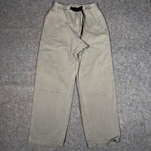 VTG Gramicci Climbing Pants Mens L Grey Made in USA Ring Spun Cotton Belted Gorp